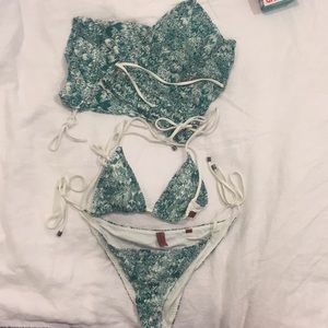 White and Green Missoni Bikini